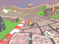 une photo d'Ã©cran de Muppet RaceMania sur Sony Playstation